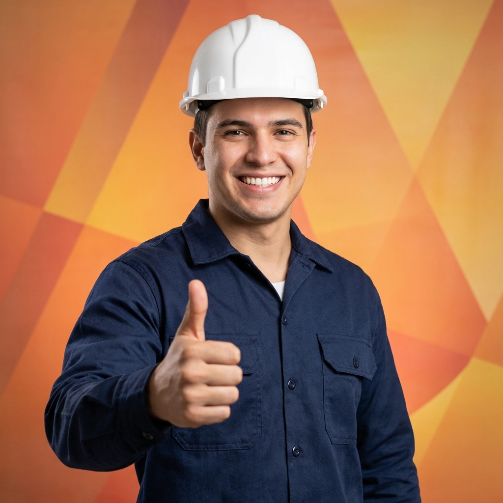 Trabajador con casco